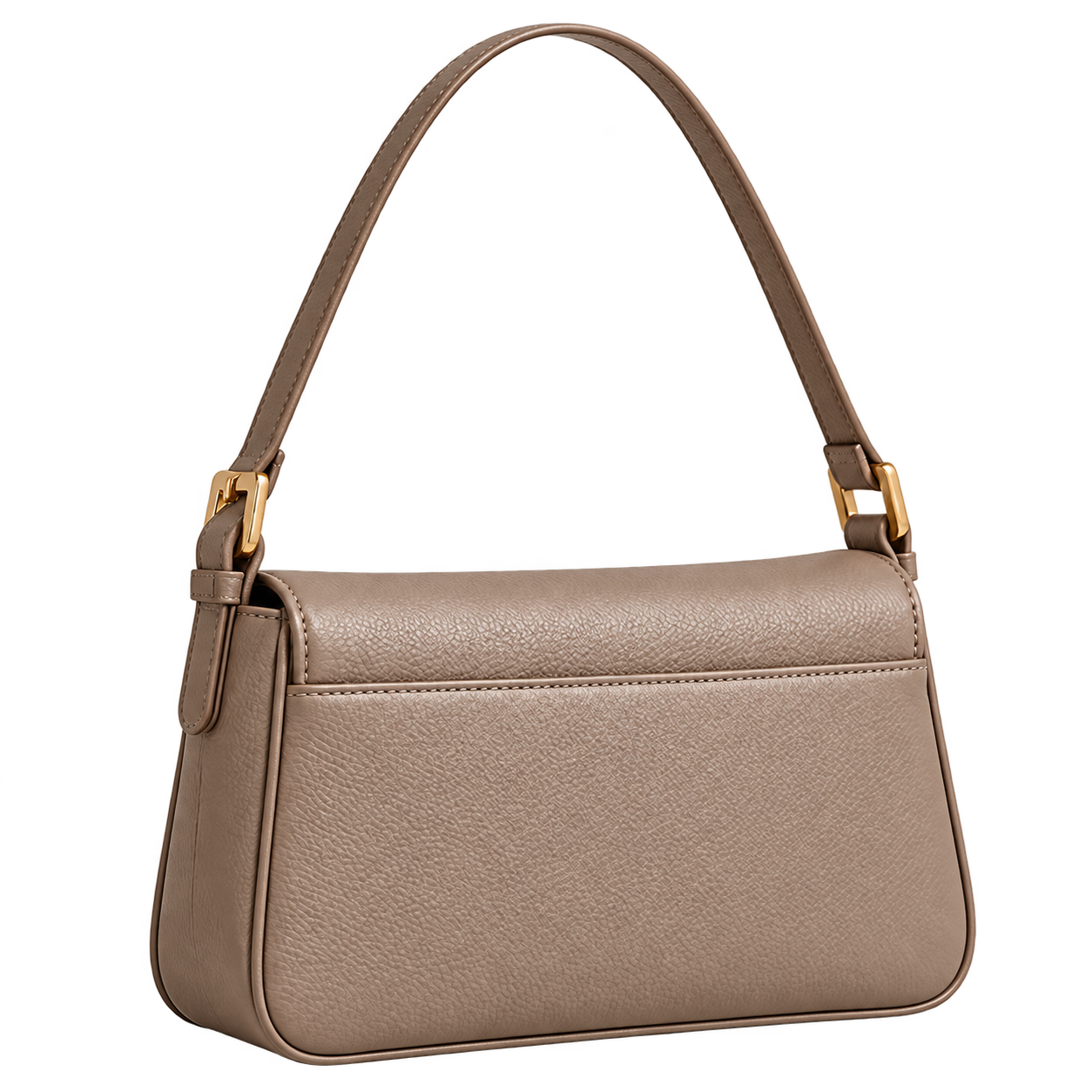 Taupe Arc shoulder bag, rear view